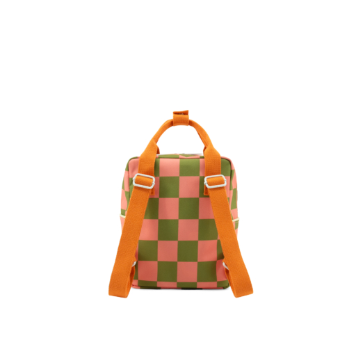 1802104 Sticky Lemon backpack small farmhouse checkerboard sprout green flower pink back product shot 04